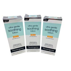 Neutrogena Ultra Gentle Soothing Lotion Spf 15 Uva/Uvb Protection 3 Pack *read